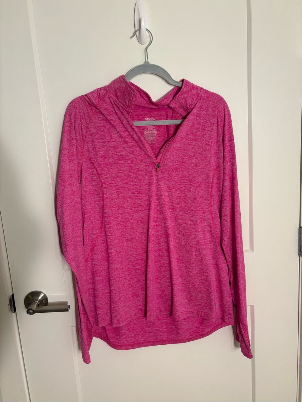 Danskin Hot Pink Marled Zip Hoodie
